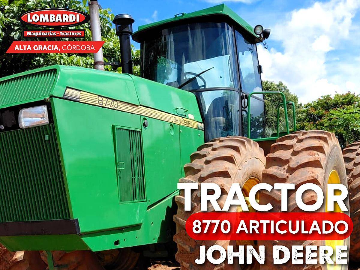 Tractor John Deere 8770 Articulado Listo para Trabajar