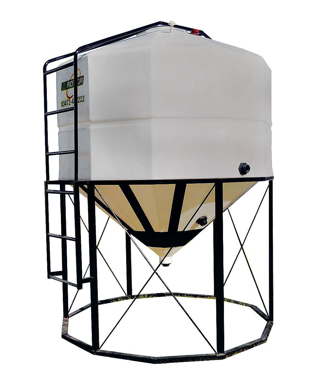 Silo Plástico de 7.200 Lts. con Fondo Cónico