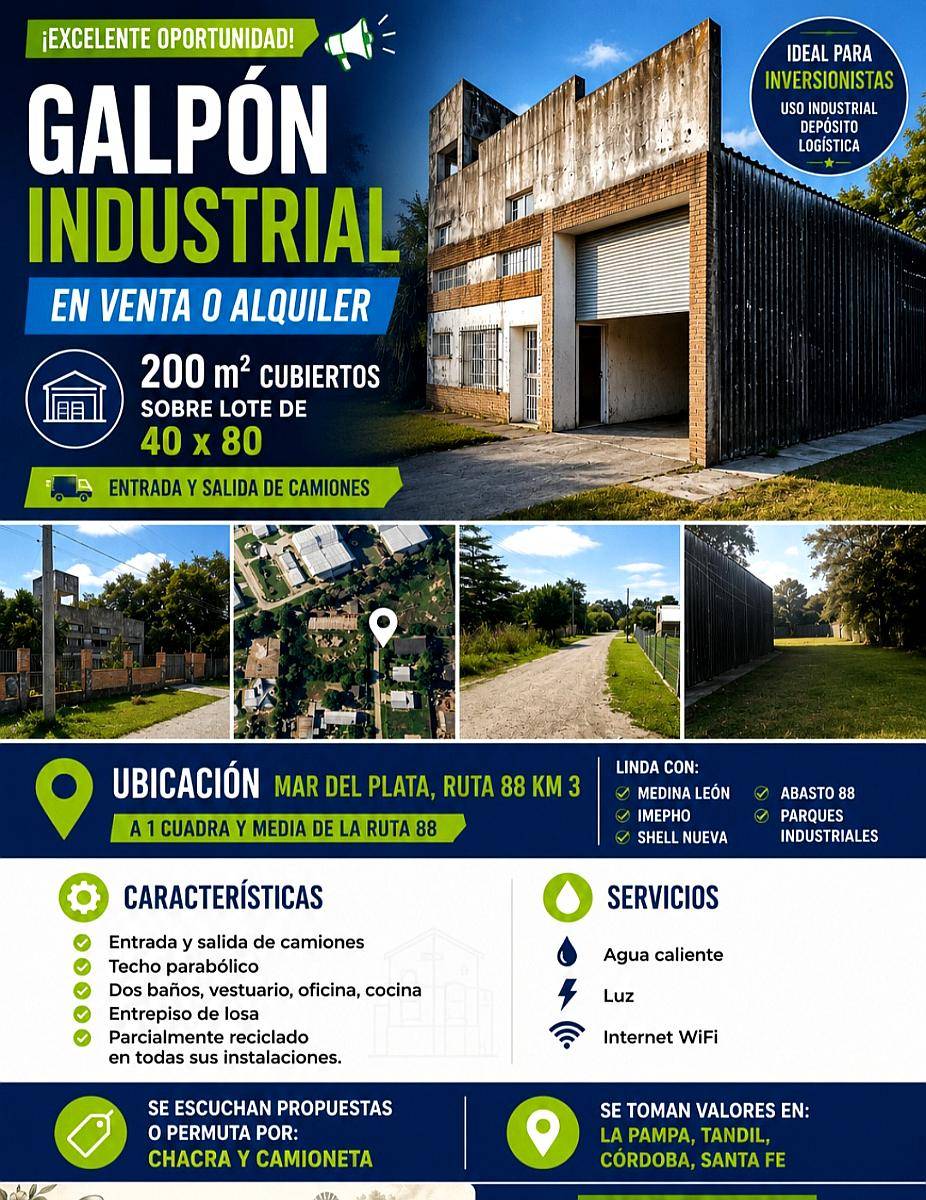 Vendo , Permuto , Alquilo Depósito/galpón
