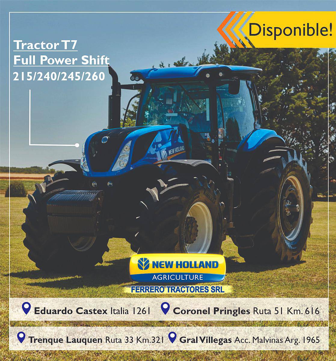 Tractor New Holland T7 Full Power Shift