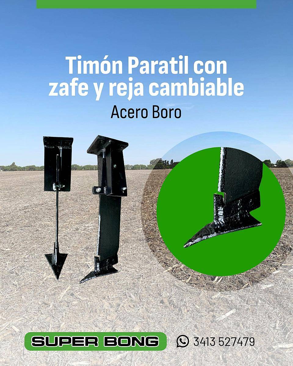 Timon Escarificador Acero Boro Reja Cambiable Super Bong