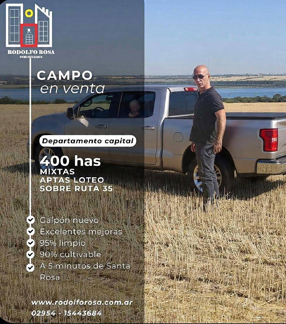 400 Has Mixtas, Sobre Ruta, a 5 Minutos de Santa Rosa