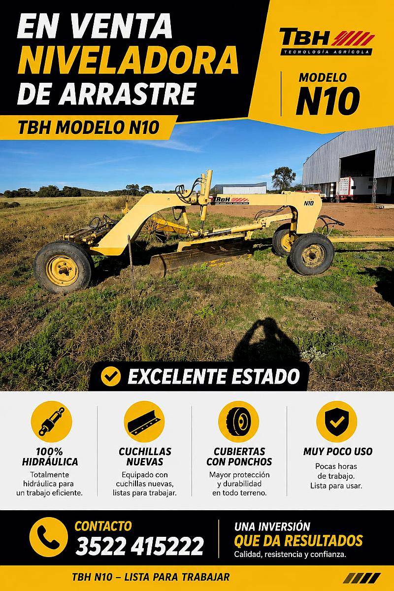 Niveladora de Arrastre Tbeh N10