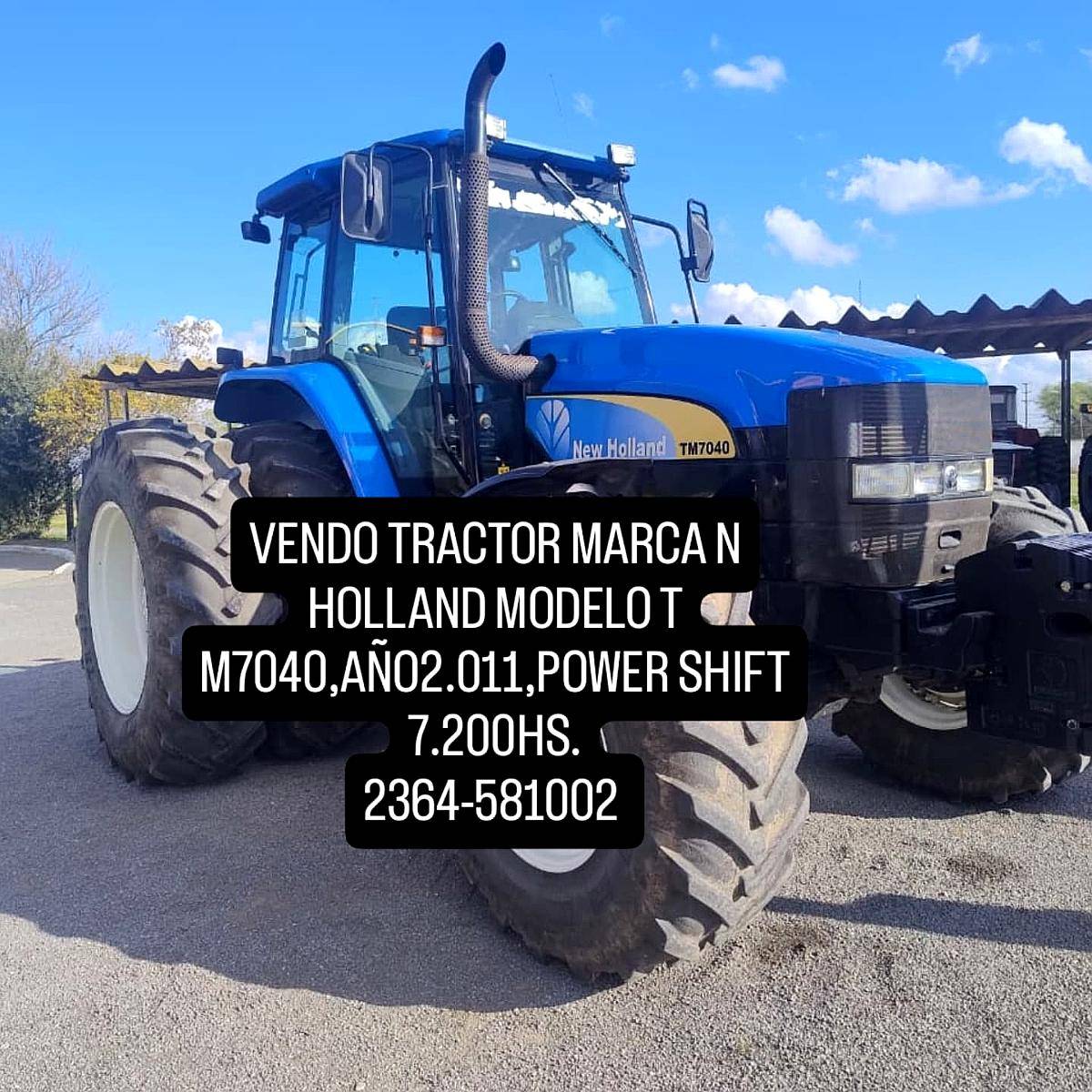 Vendo Tractor Marca N Holland Modelo TM 7040,año 2.011