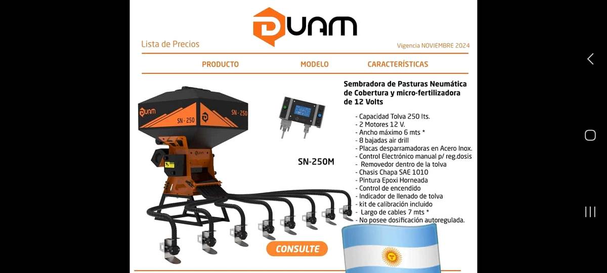 Cajon Sembrador Duam 250