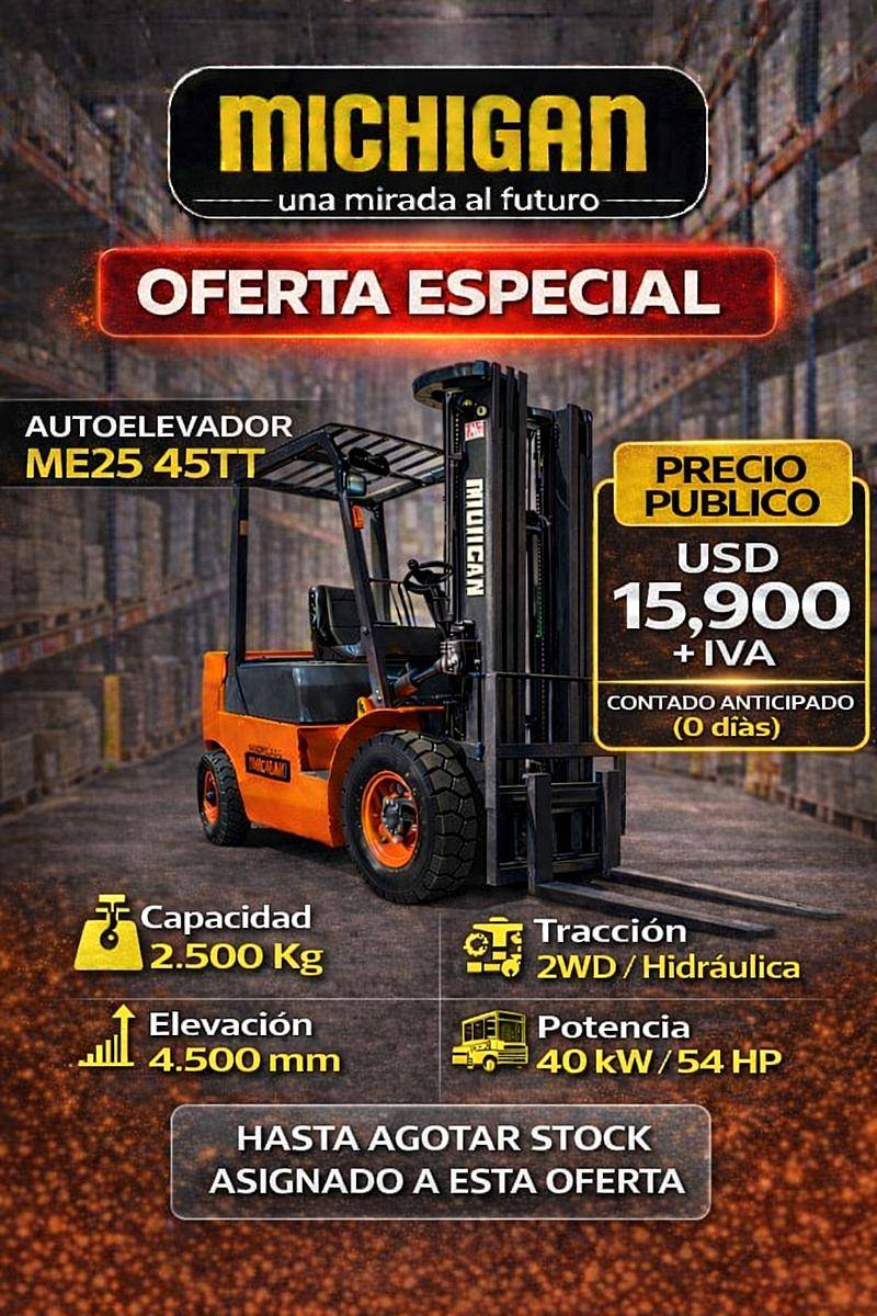 Autoelevador Michigan ME25 - 545tt Torre Triple- Servicampo
