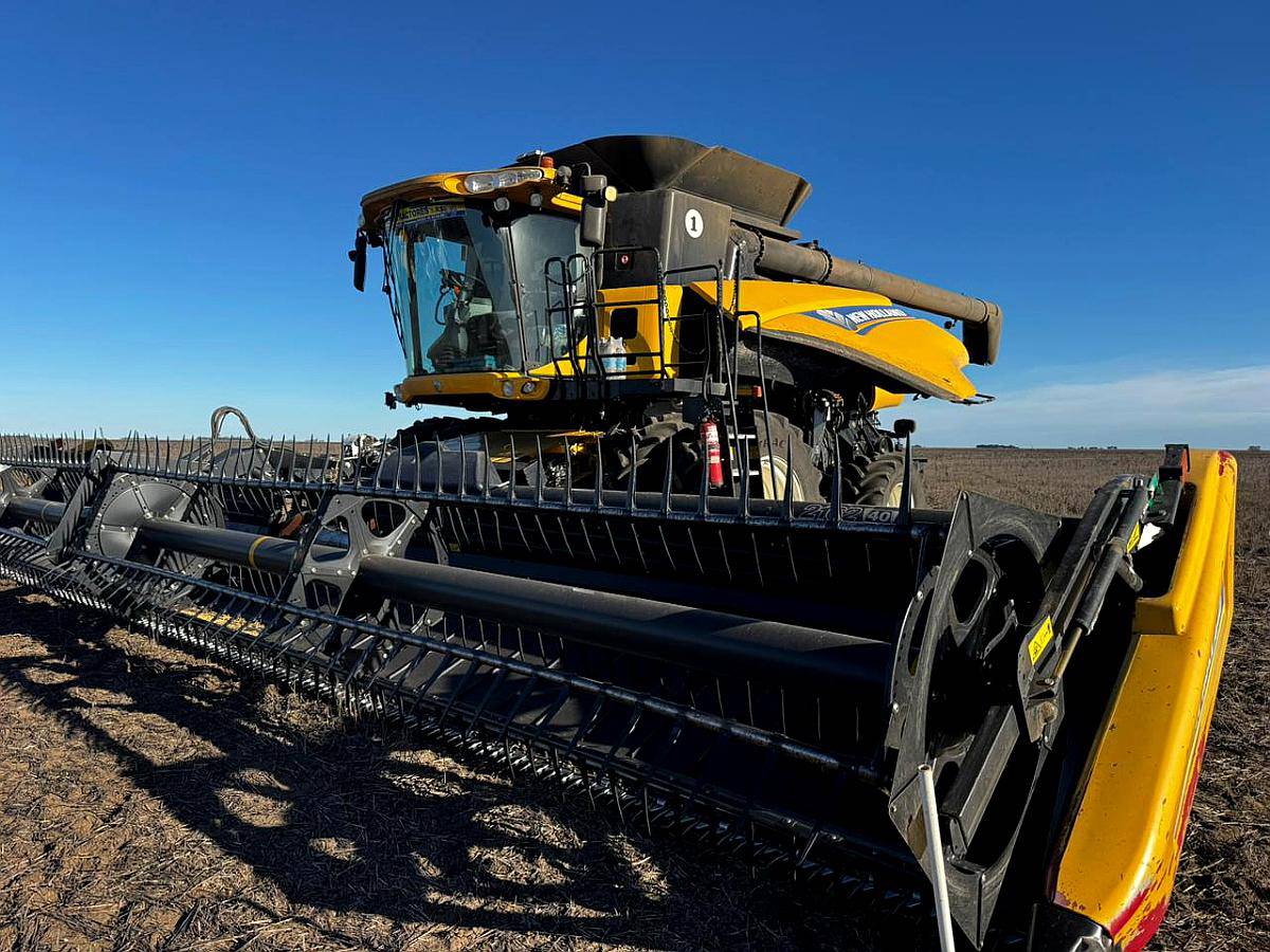 Cosechadora New Holland Cr7.90, Cabezal Draper Macdon