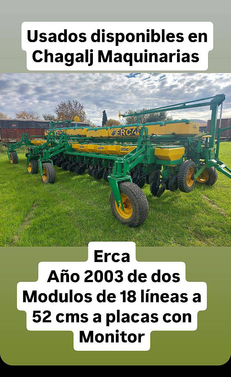 Sembradora Erca de 18 a 52 CMS con Equipo Neumatico Geronzi