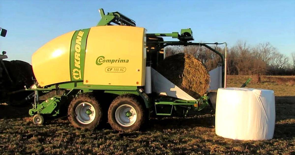 Rotoenfardadora+encintadora Krone Comprima CF155 XC C/cutter