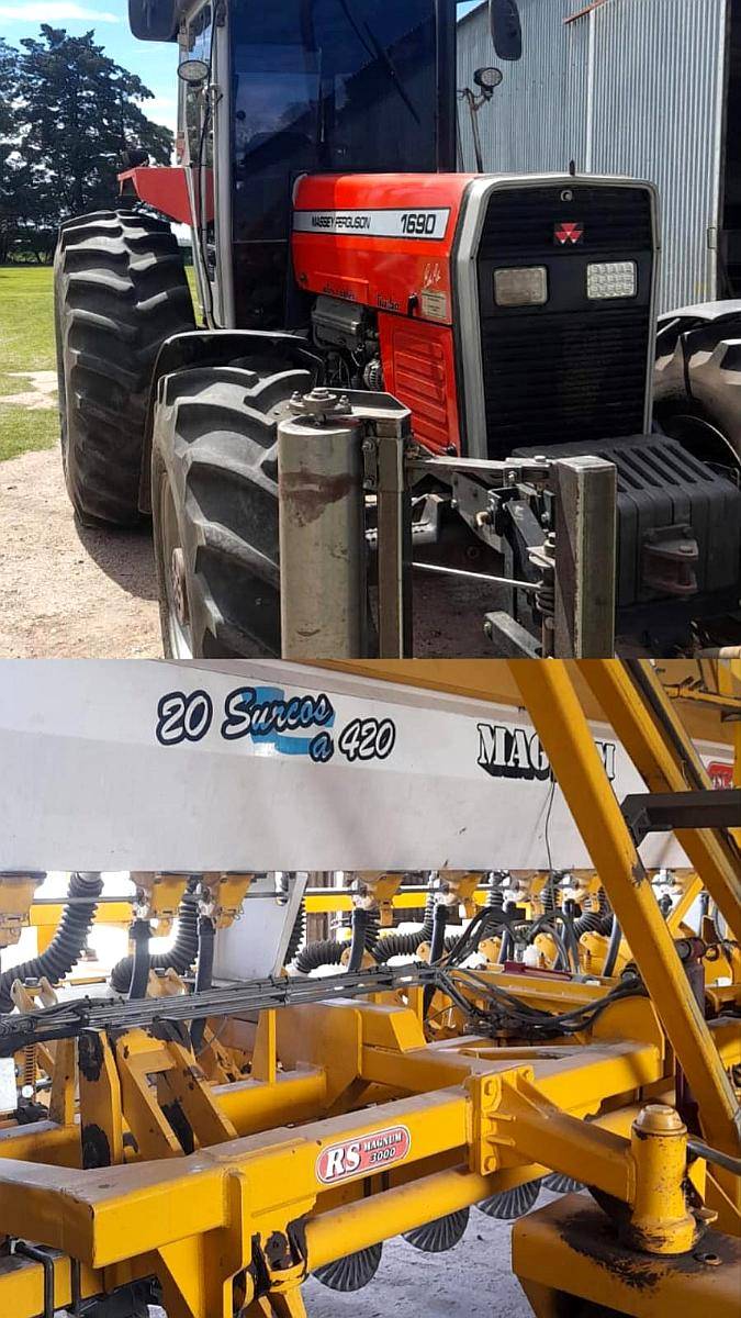 Equipo MF 1690 y Ascanelli RS 3000 Magnum 20 a 42 CM.