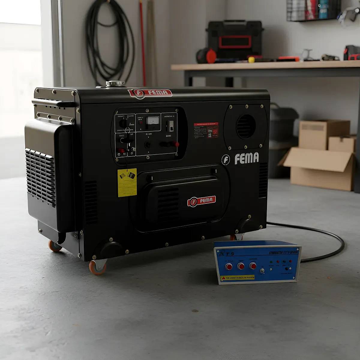 Generador Fema 10kw Diesel 25hp Transferencia Automática