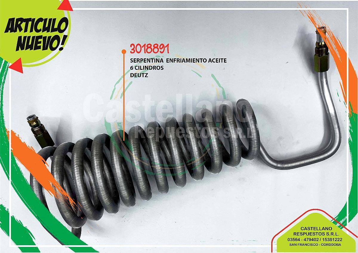 Serpentina Enfriamiento 6 Cilindros