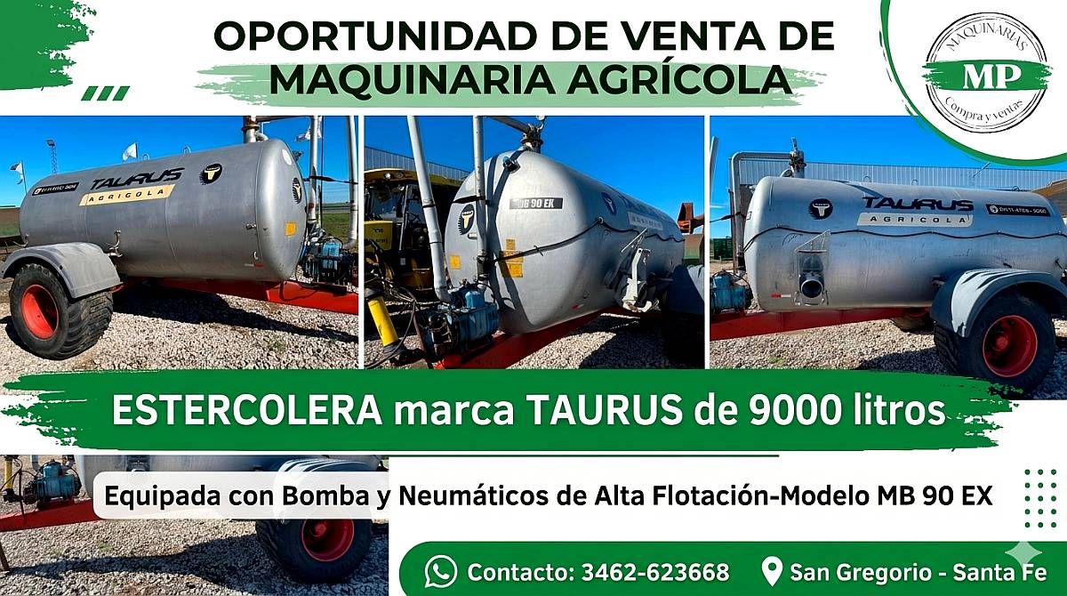 Estercolera Marca Taurus de 9000 Litros