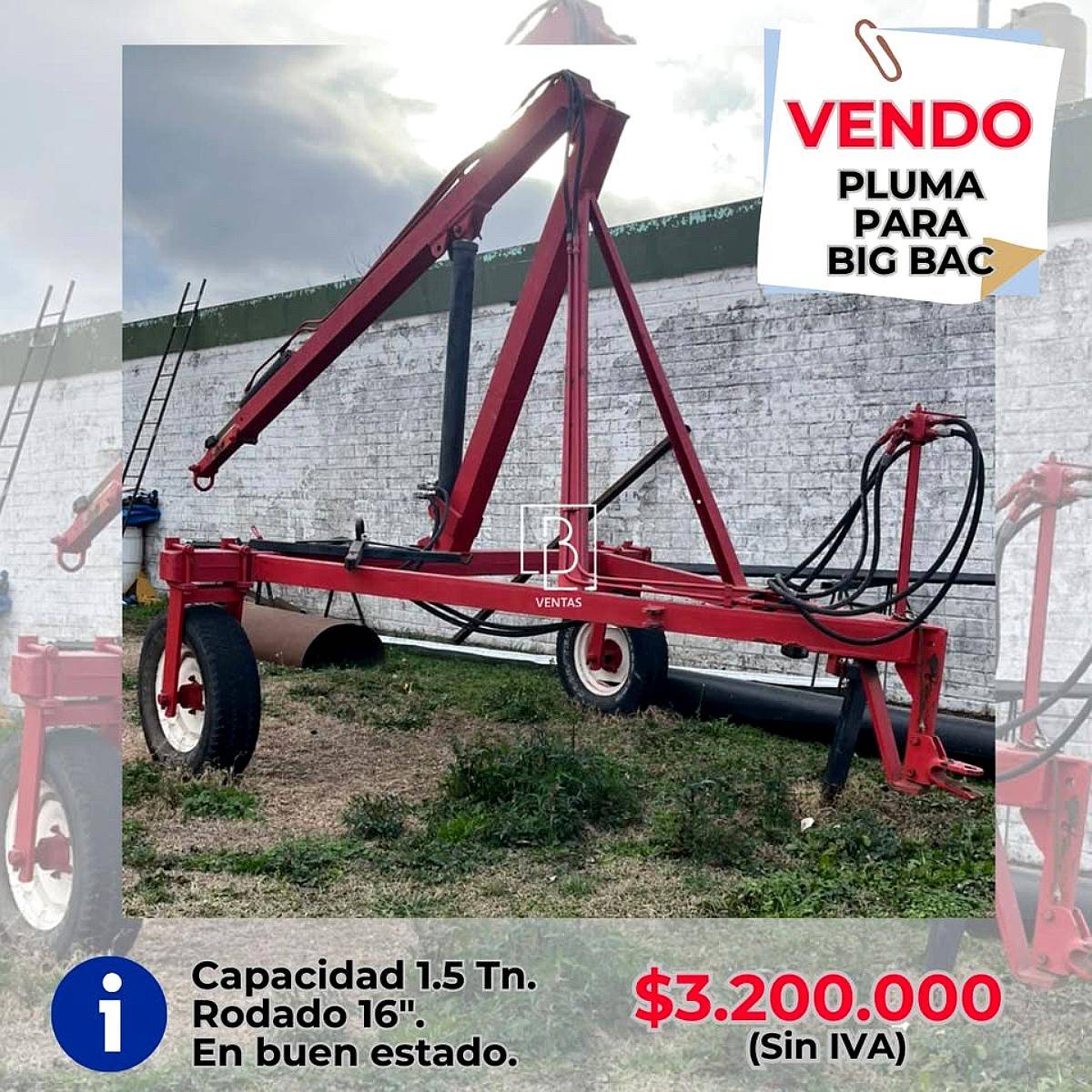 Pluma-elevador para BIG Bac.