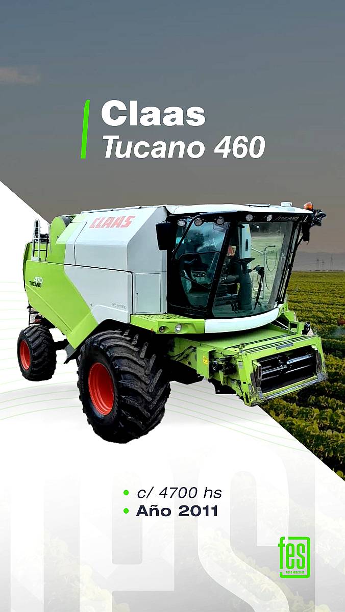 Cosechadora Claas Tucano 460 año 2011