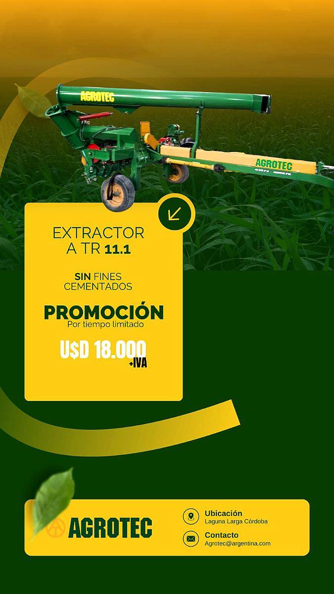 Extractor de Grano TR 11.1 Mecanico. Agrotec