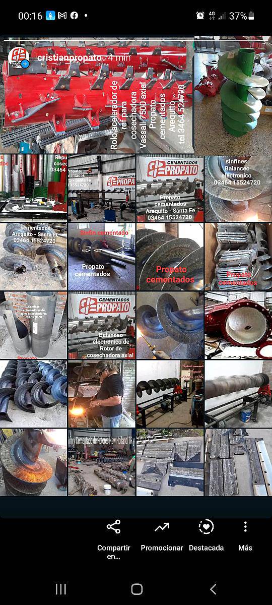 Cementados de Sinfines, Rotores Axiales y Balanc Electrónico