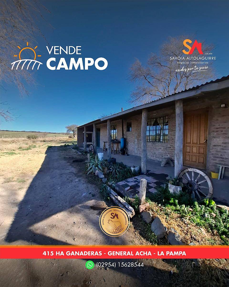 Se Vende Campo Ganadero de 415 en General Acha, la Pampa