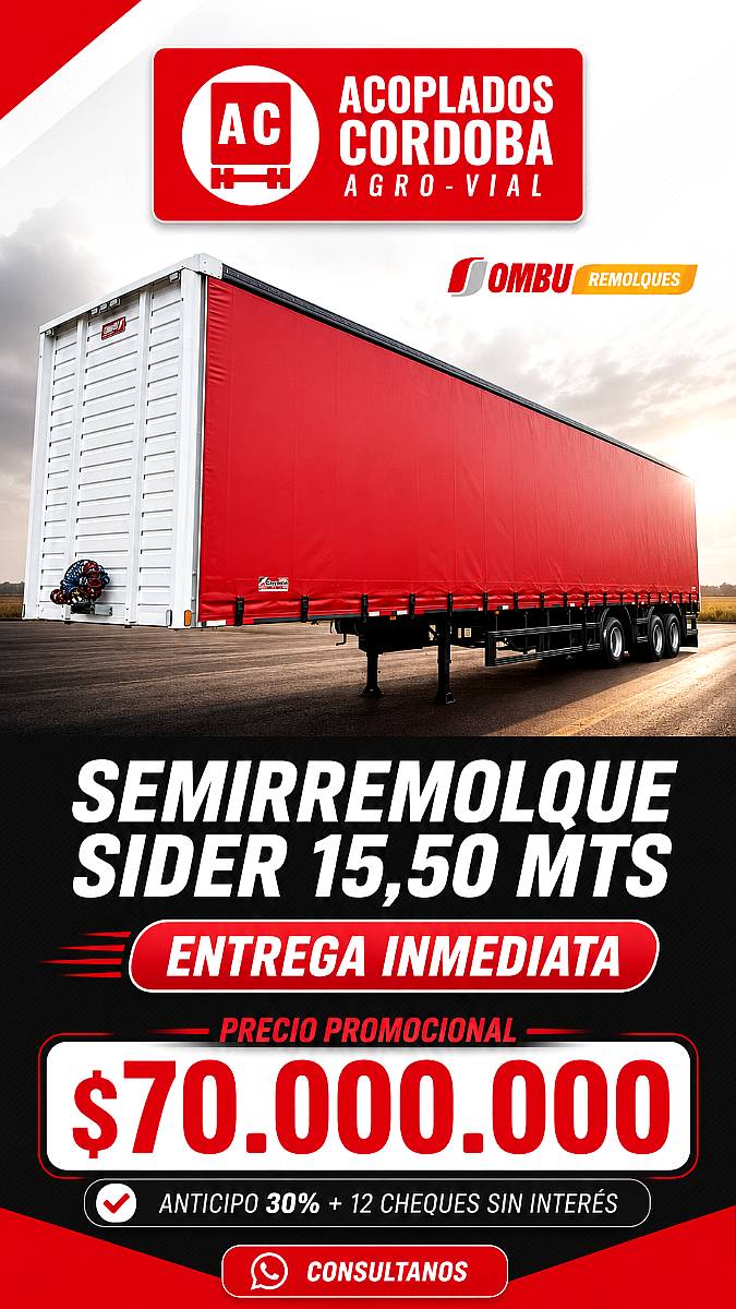 Semi Sider Ombu de 15.50mts Unidad 0 KM. Entrega Inmediata