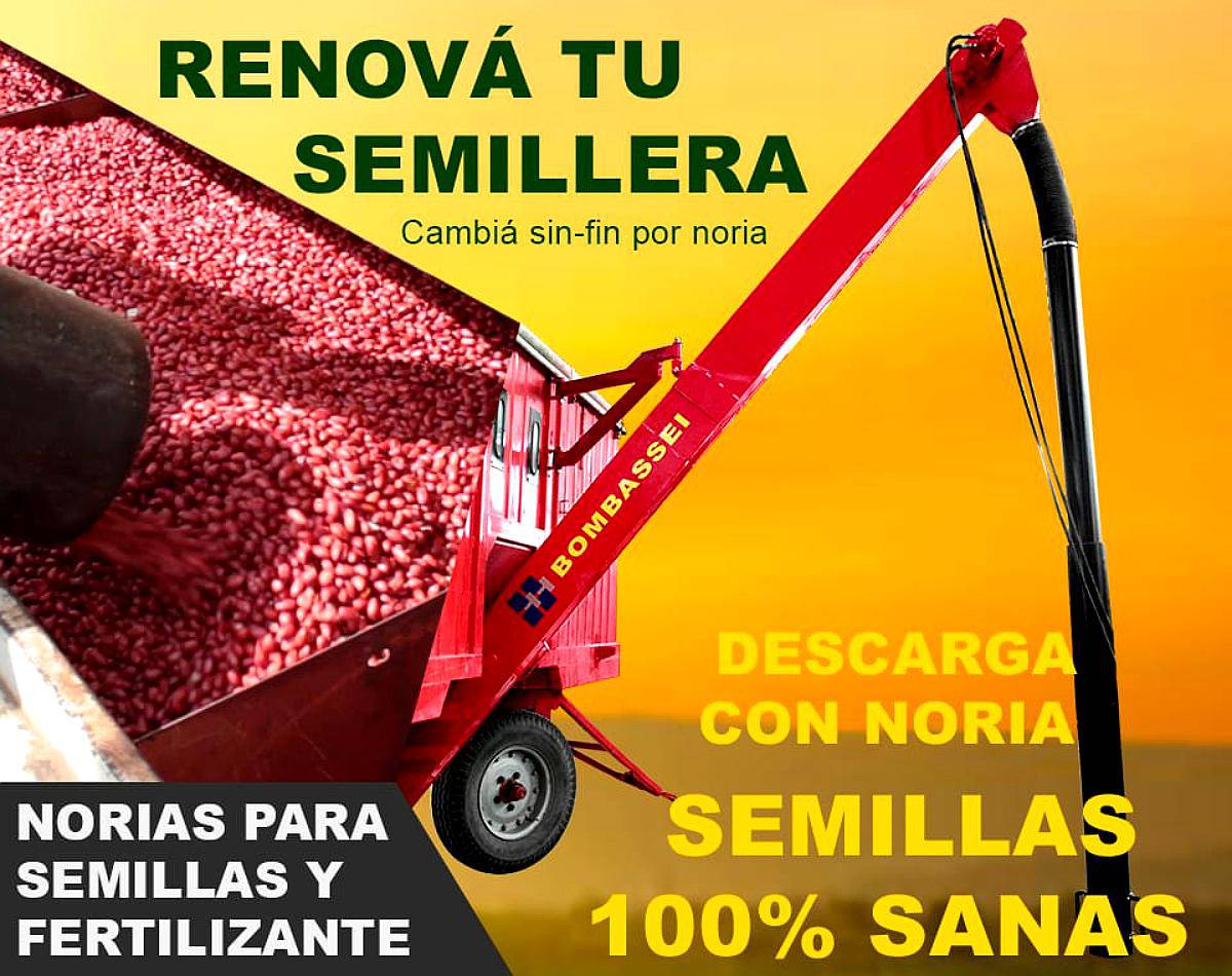 Noria para Semillas y Fertilizante Bombassei con Cinta