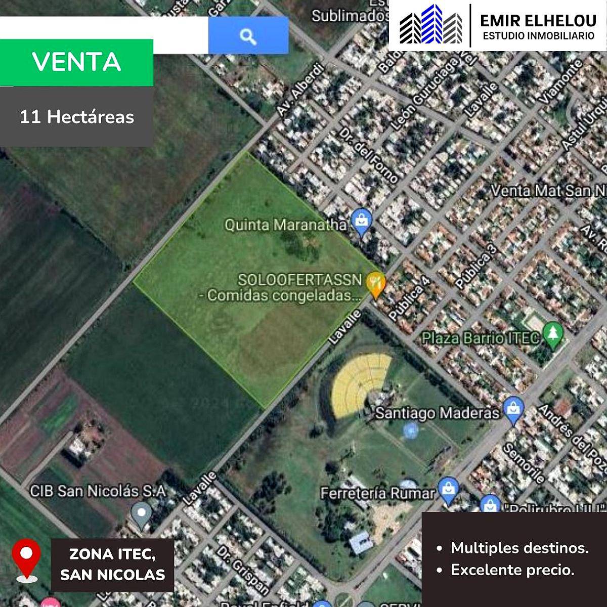 Campo de 11 Hectáreas S/ AV. Alberdi Atrás de Itec