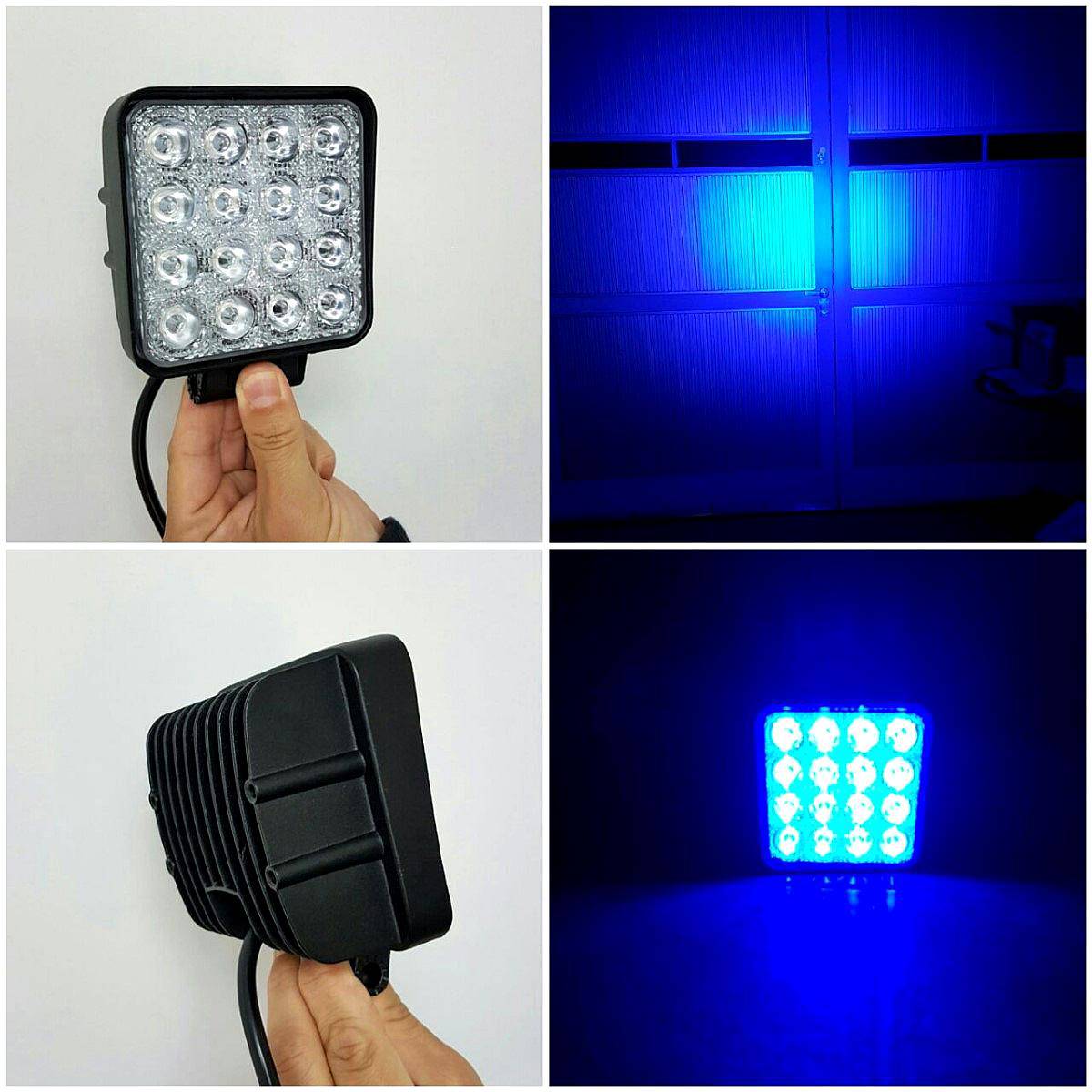 Faro 48 W Azul 16 LED para Botalon