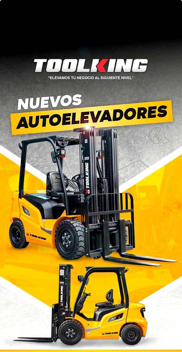 Autoelevador Toolking 2.5 TT Torre Triple con Desplazador