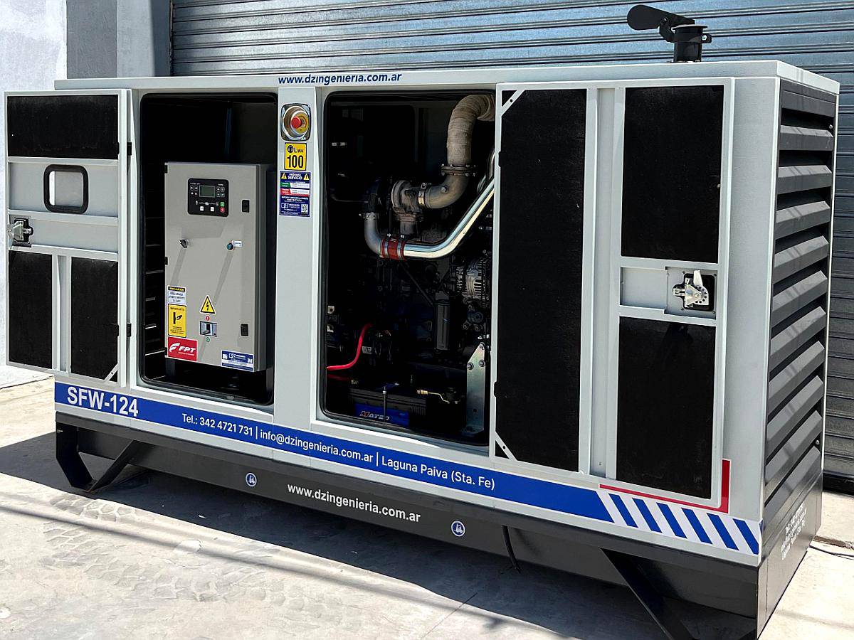Grupo Electrógeno FPT Iveco 124 KVA (cabinado)