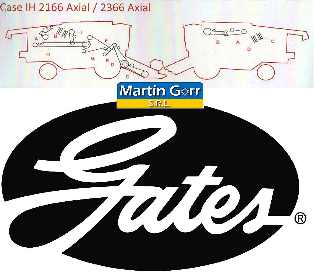 Correas Case 2166 2366 Gates