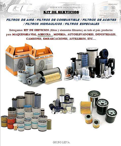 Kits de Servicio (filtros) Premium para Maquinaria Vial