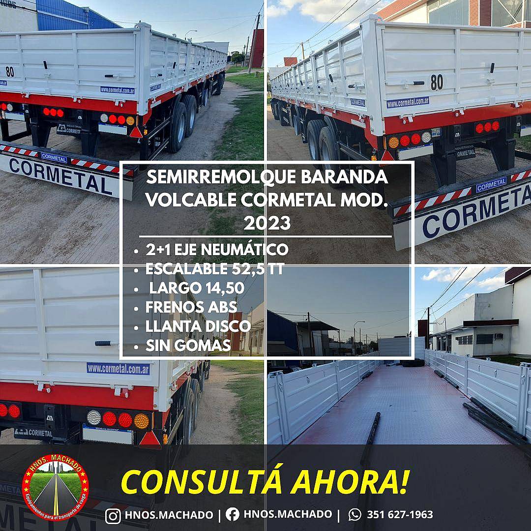 Semirremolque Baranda Volcable Cormetal 2+1 – Mod. 2023