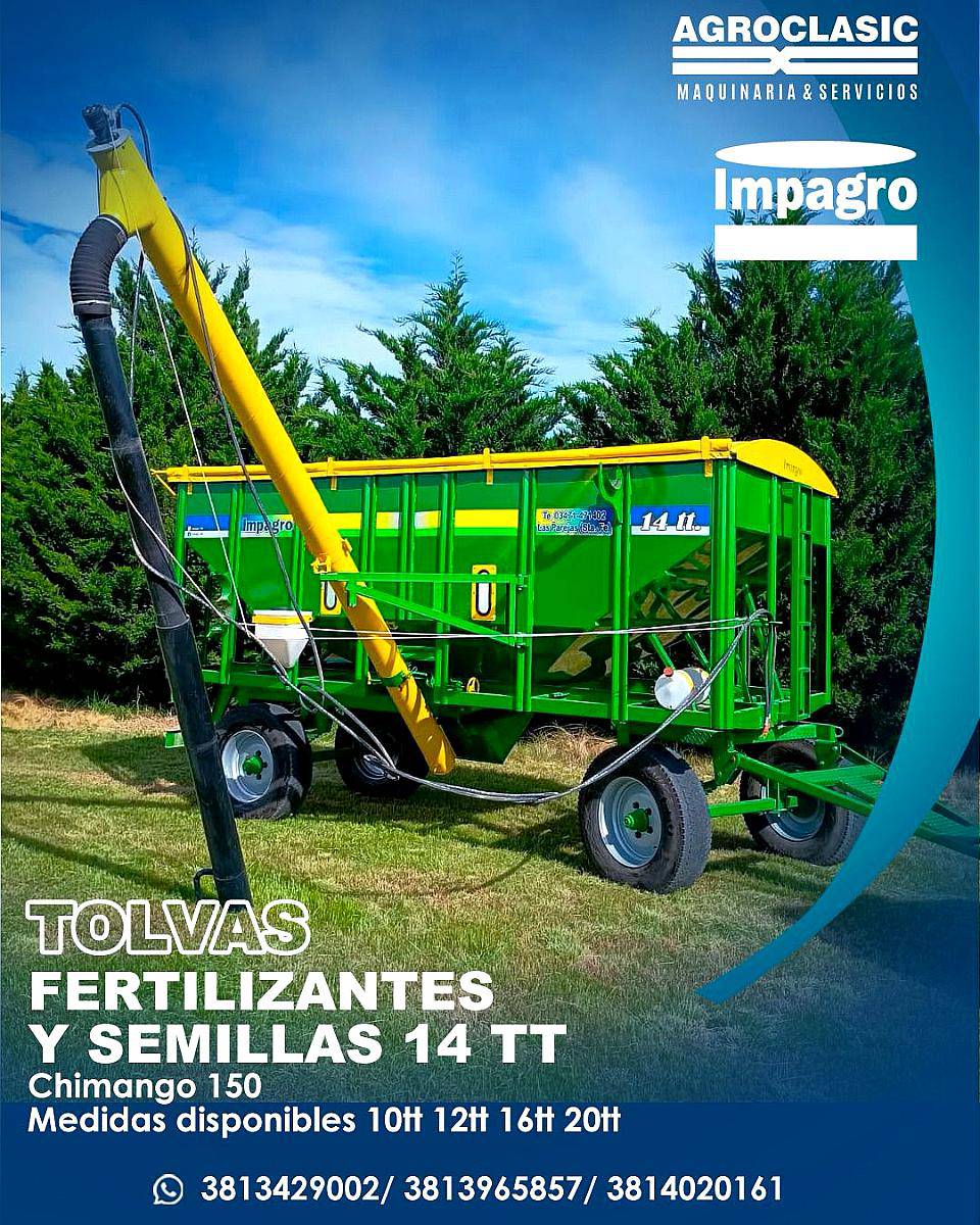 Tolva Fertilizantes y Semillas 14 TT