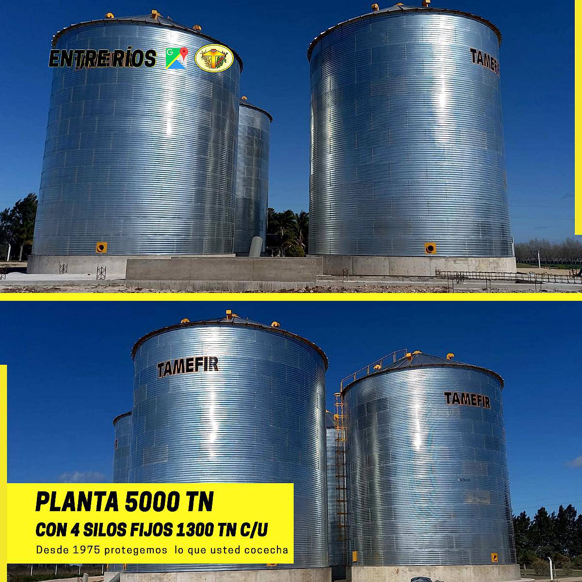 Silos Fijos 1300 Toneladas Planta 5000 TN Agroads