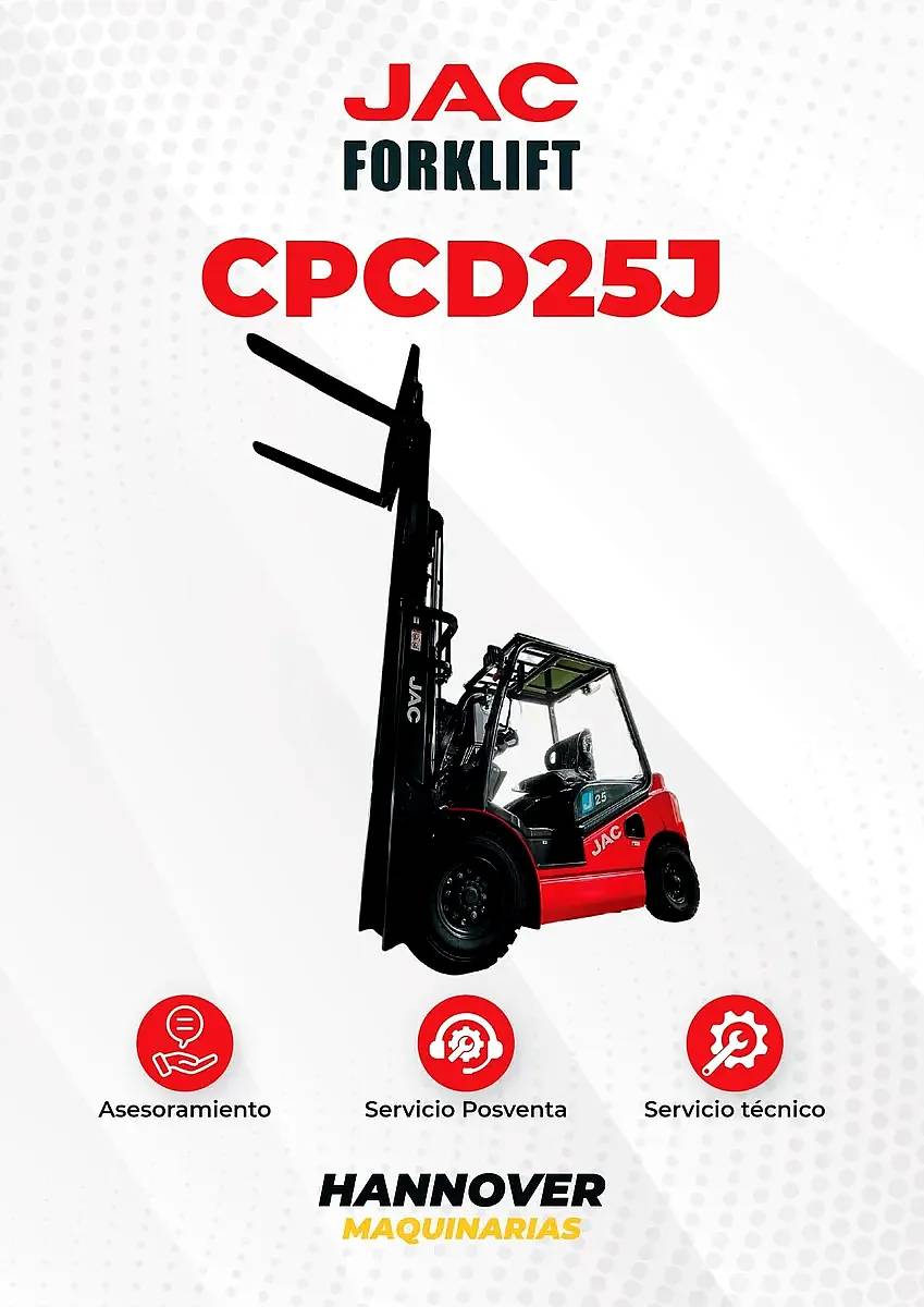 Autoelevador JAC 25j 2500 Kg Altura Maxima 4800 MM Diesel