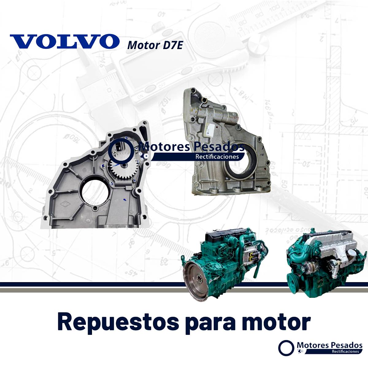 Bomba de Aceite Motor Volvo D7E - 24v.