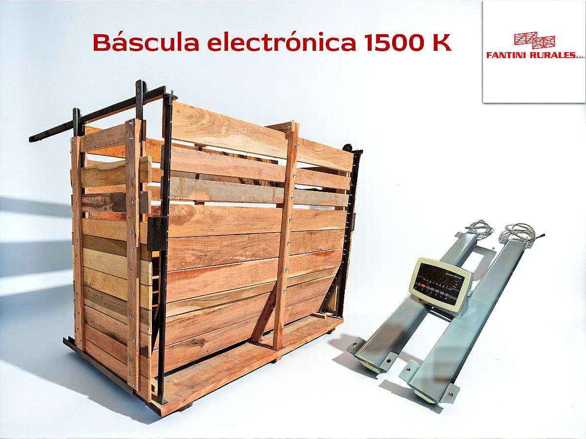 Báscula 1500 Kilos Electrónica con Jaula