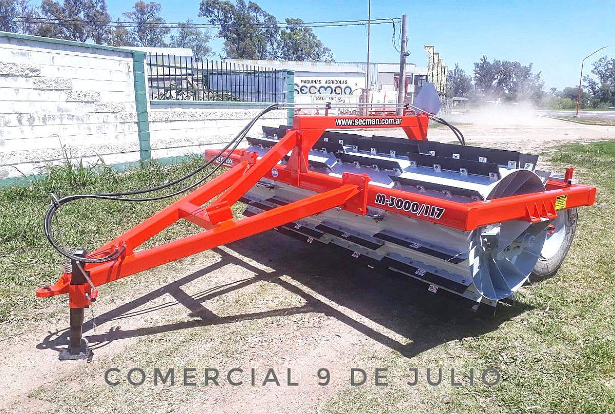 Rolo Triturador de Rastrojos Secman 3mts Modelo M-3000/117