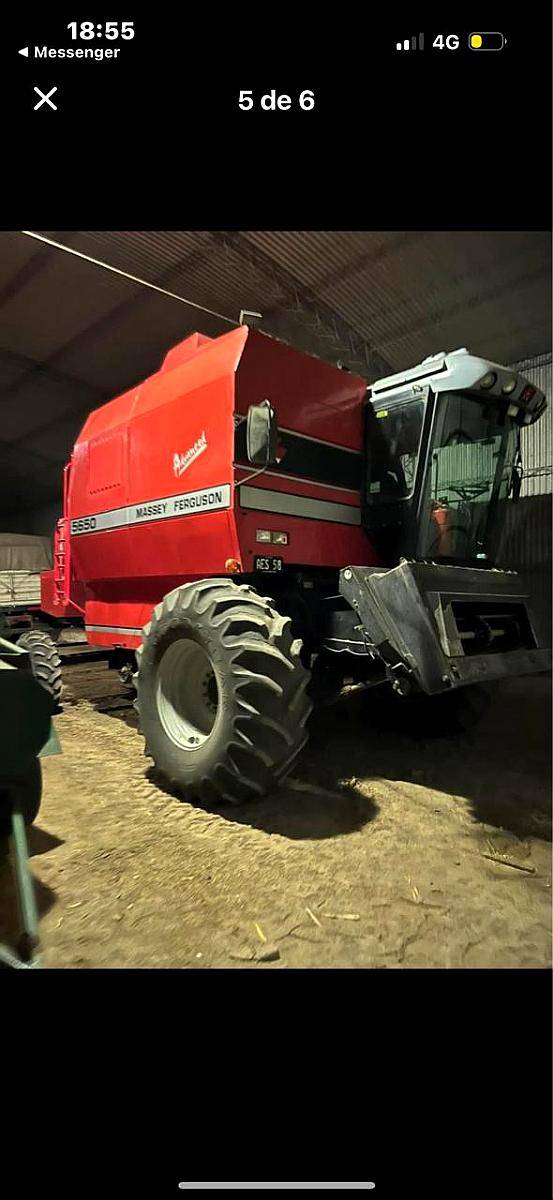 Cosechadora Massey Ferguson 5650, año 2003, 4.000 Hs Motor