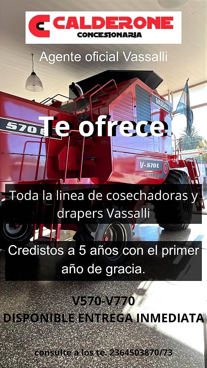 Cosechadoras Nuevas y Usadas Plazo 5 Años