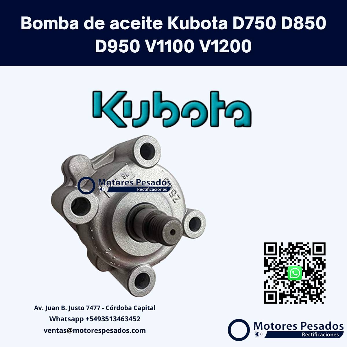 Bomba de Aceite Bobcat D750 - D850 - D950 - V1100 - V1200