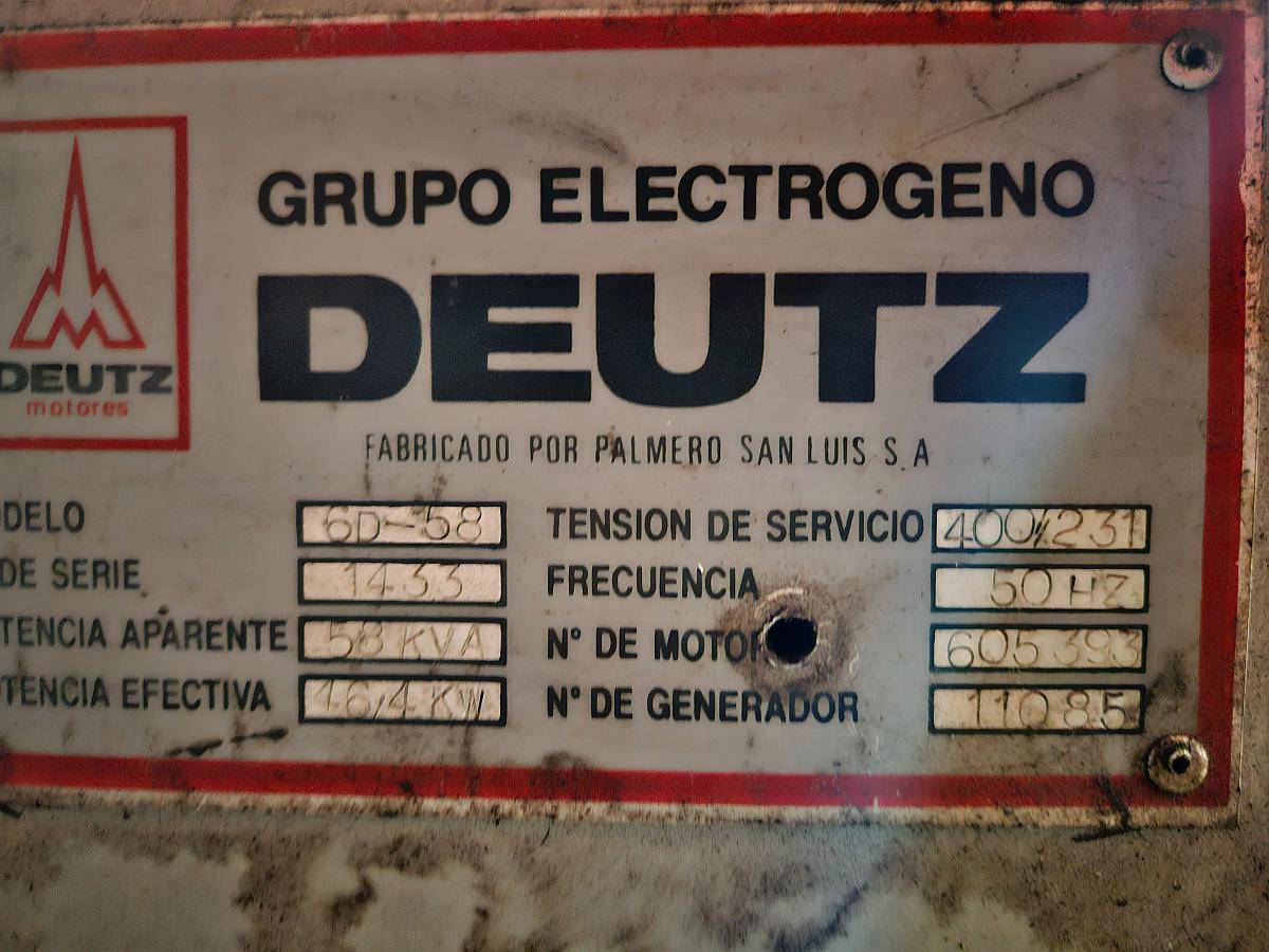 Grupo Electrógeno Deutz 58 KVA Reparado