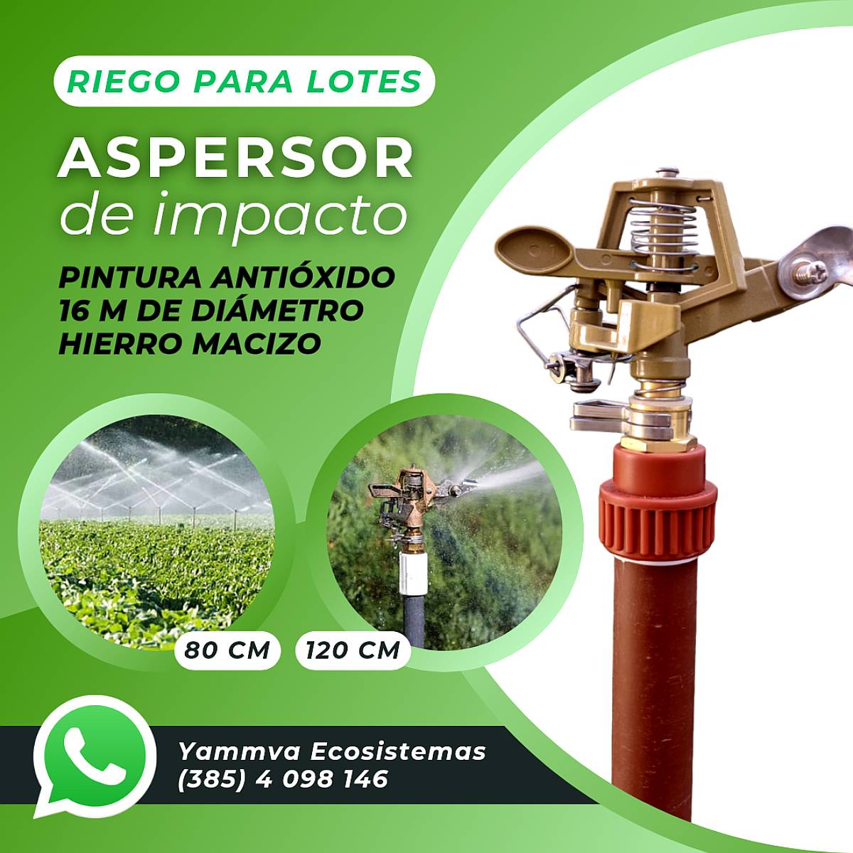 Aspersores, PIE para Aspersor y Conexiones