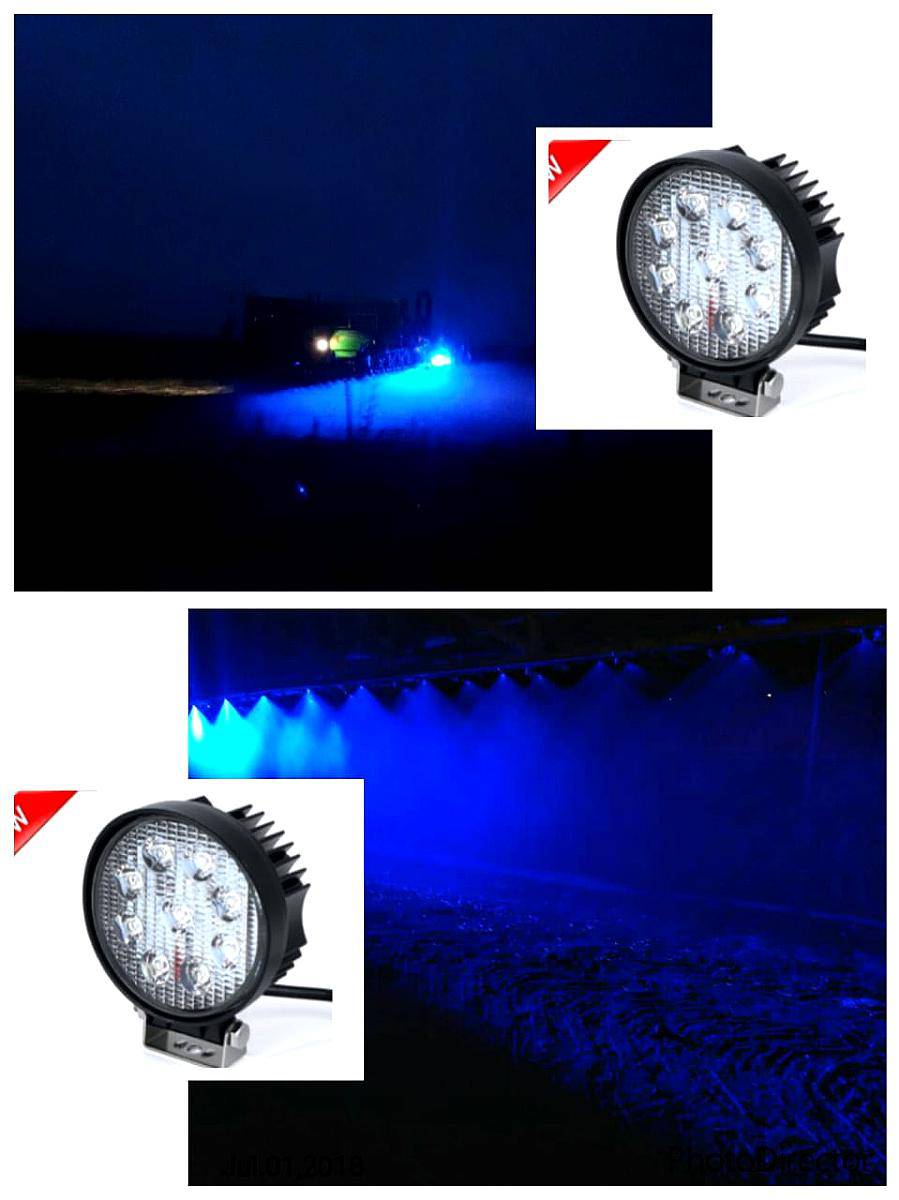 Faros 9 Leds 27 W Azules