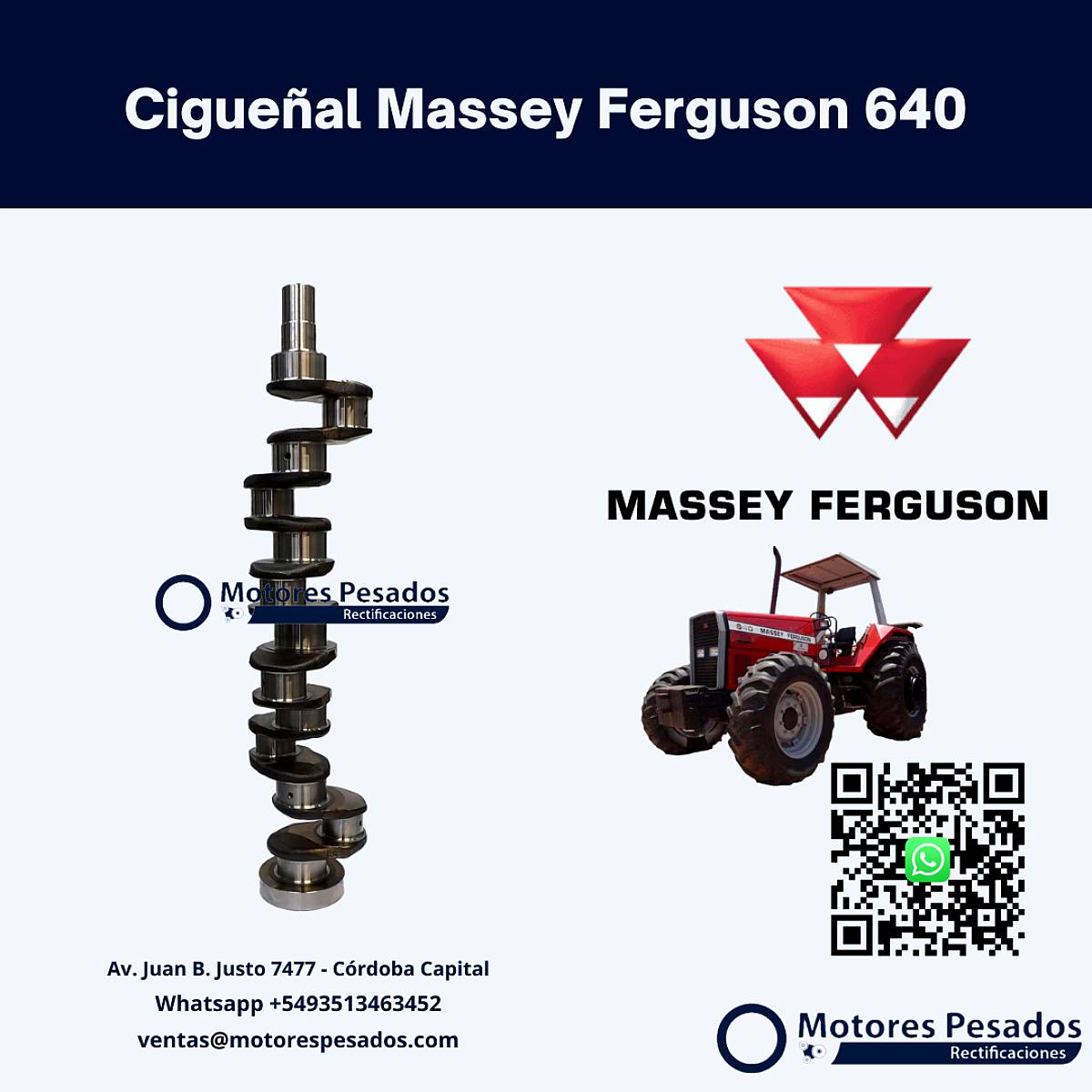 Cigueñal Tractor Massey Ferguson 640