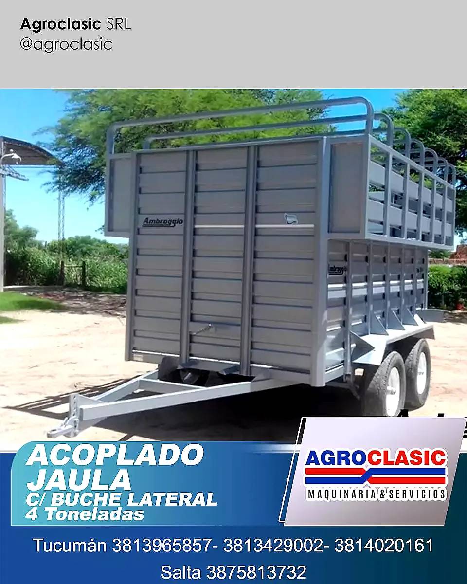 Acoplado Jaula con Buche Ambrigio