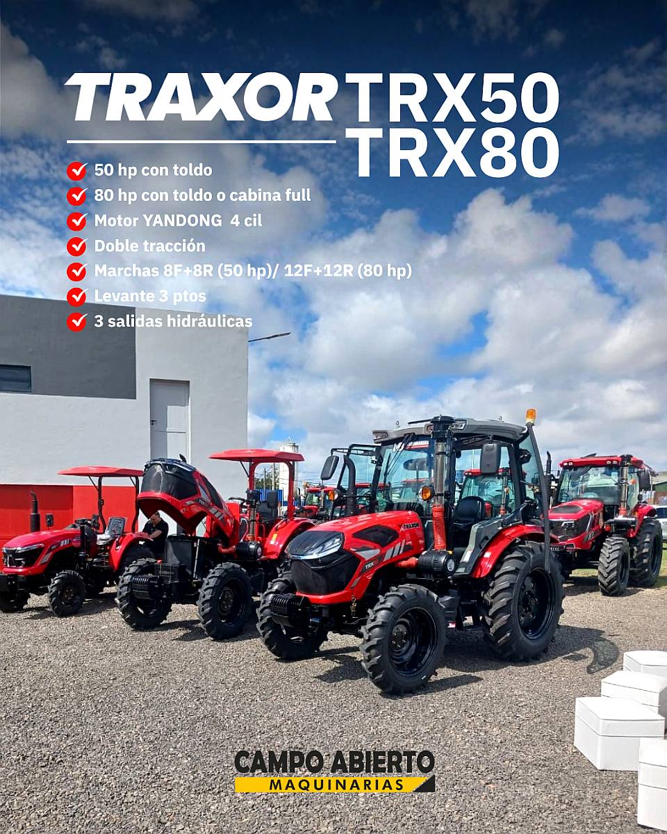 Tractor Traxor TRX 80 Toldo/cabinado