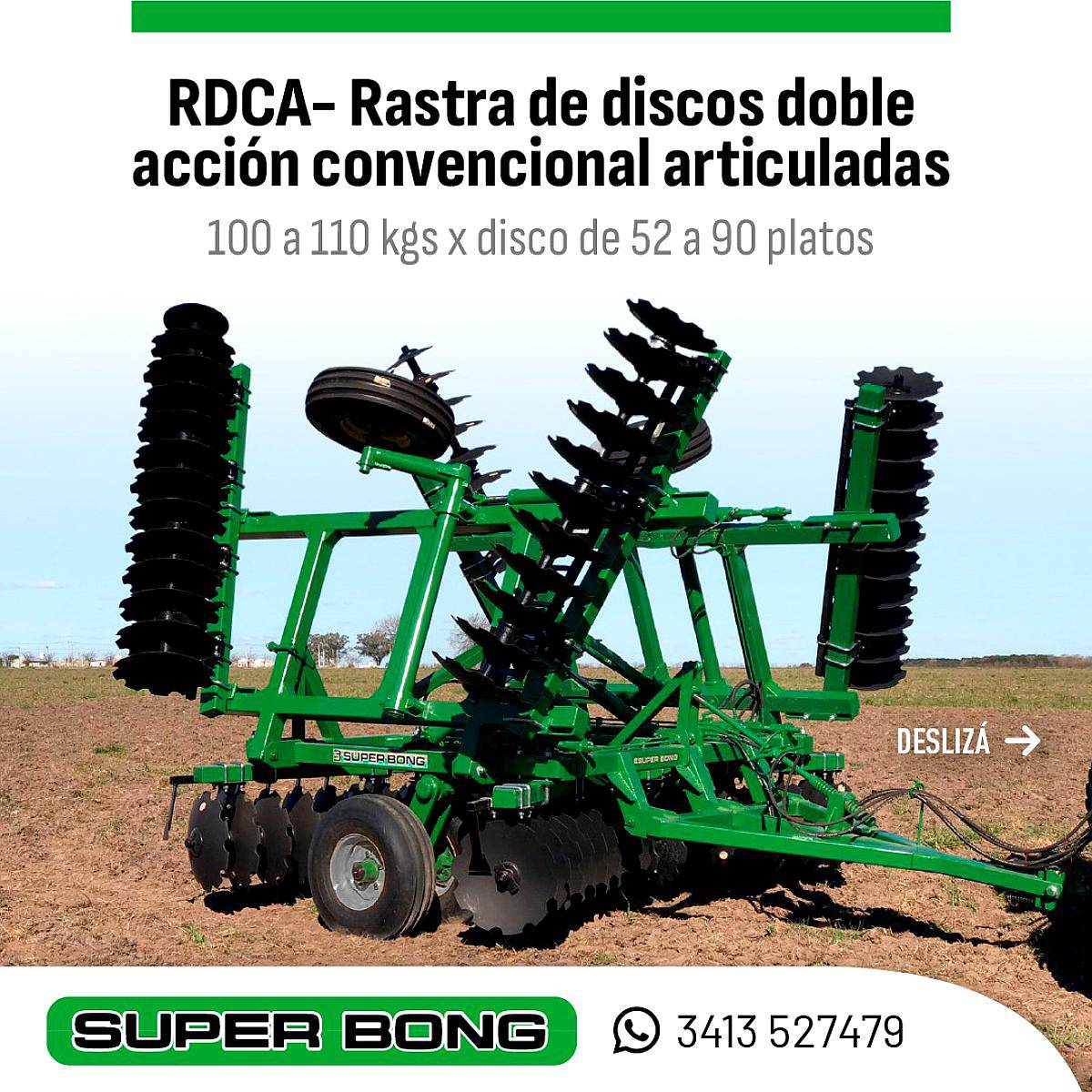 Super Bong RDC 210 de 76+2 Platos Pesada