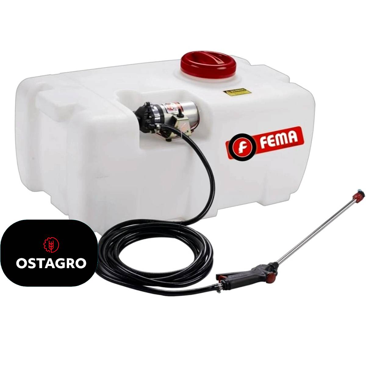Pulverizador 100lt-12v. 5,3l/m -60 PSI -6mt.manguera