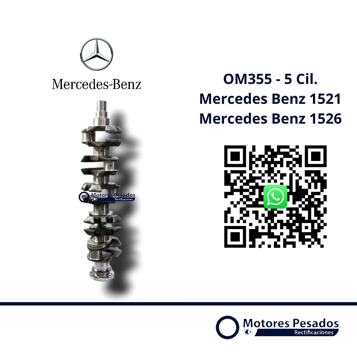 Cigueñal para Mercedes Benz OM355 - 5 CIL - Agroads