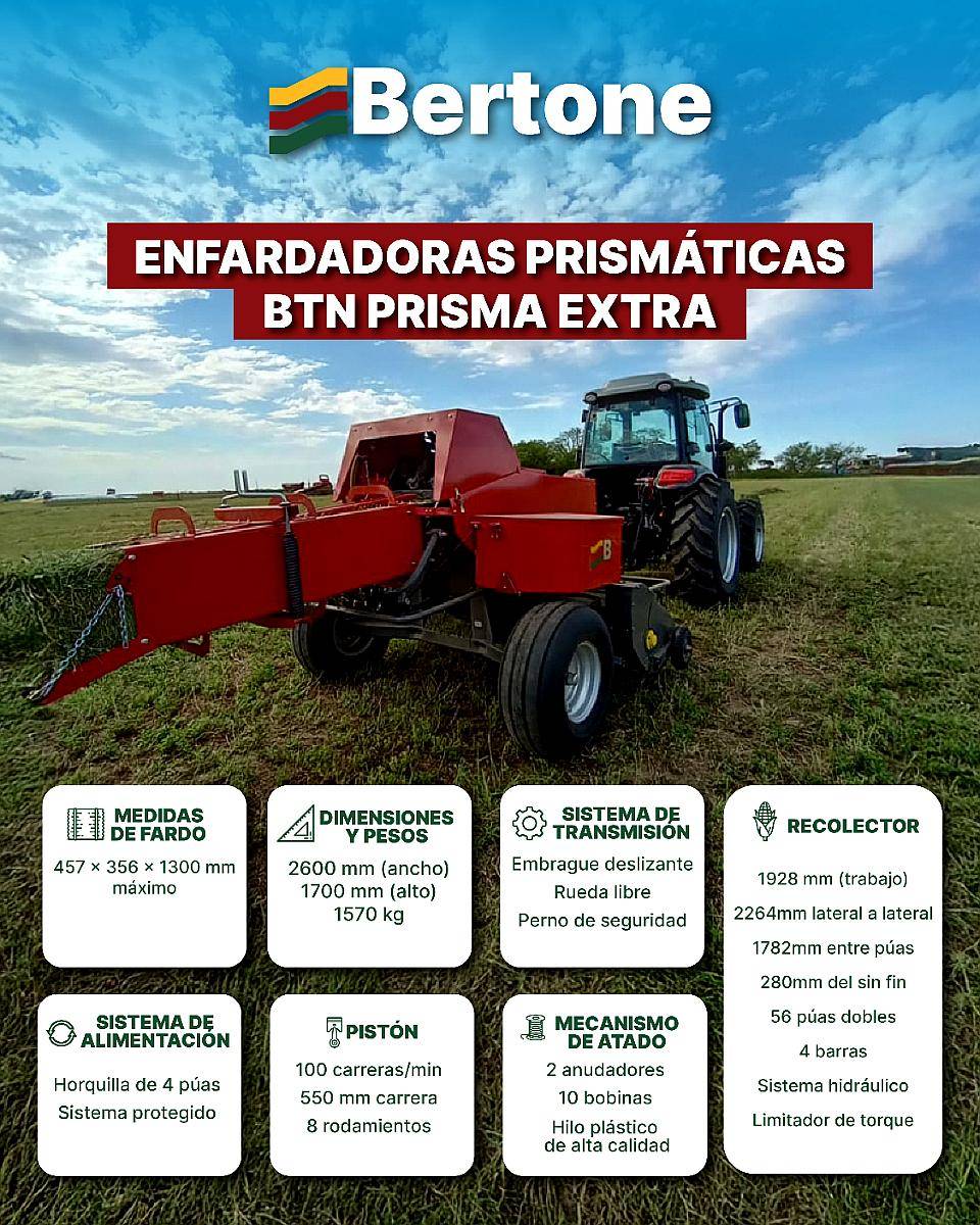 Enfardadora Prismatica Bertone BTN Prisma Extra